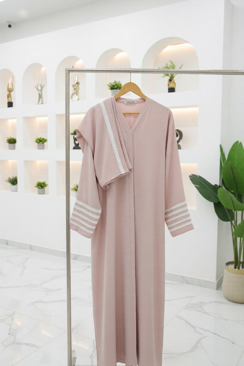 Blush Linear Abaya
