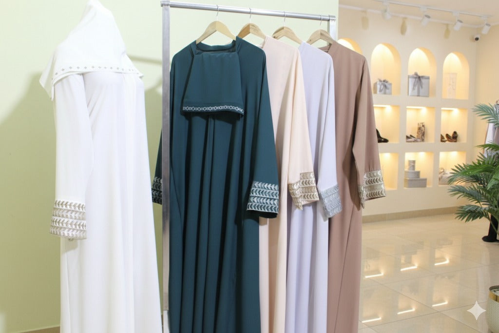 GraceWeave Embroidered Abaya Collection